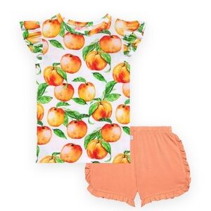 Posh Peanut peach outfit